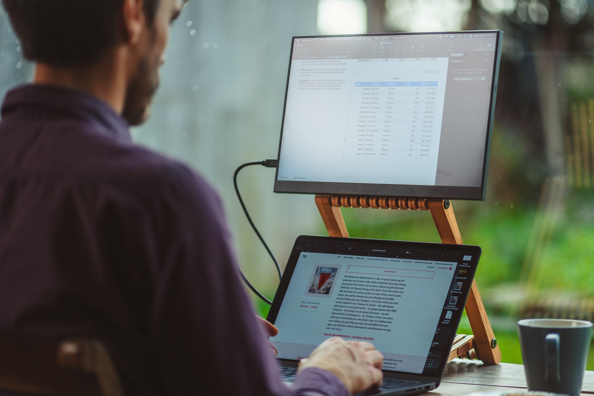 Foote met scherm (incl. monitor)